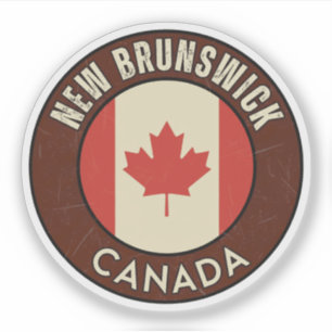 Provinsen New Brunswick Kanada Klistermärken