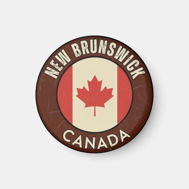 Provinsen New Brunswick Kanada Magnet (Framsidan)