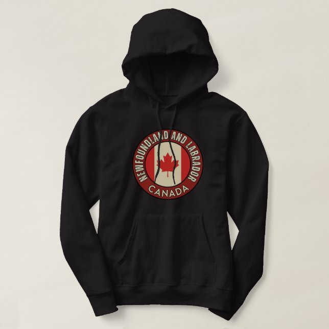 Provinsen Newfoundland och Labrador Kanada Hoodie (Design framsida)