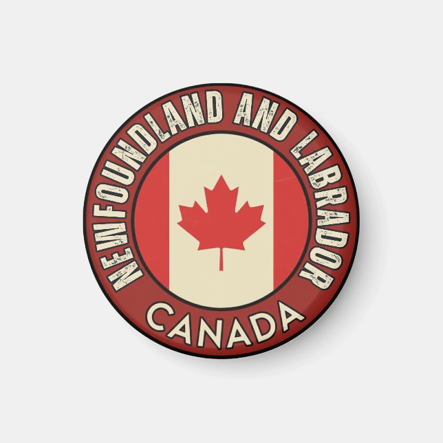 Provinsen Newfoundland och Labrador Kanada Magnet (Framsidan)