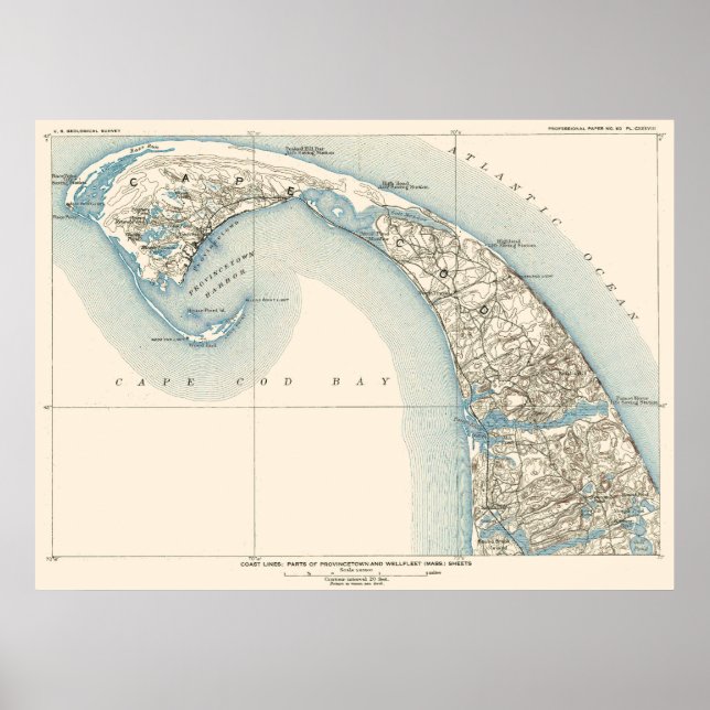 Provinsen Truro och Wellflotta i kusten Linjer Poster (Framsidan)