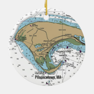 Provinsens Nautical Chart MORSA Julgransprydnad Keramik