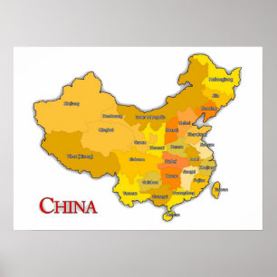 PROVINSER FÖR CHINA POSTER