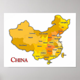 PROVINSER FÖR CHINA POSTER