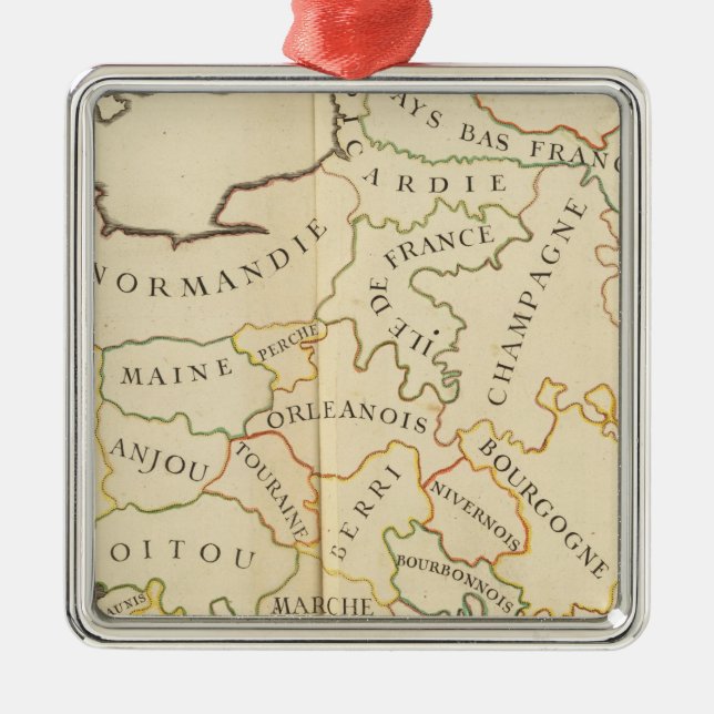 Provinser, Frankrike Julgransprydnad Metall (Framsidan)