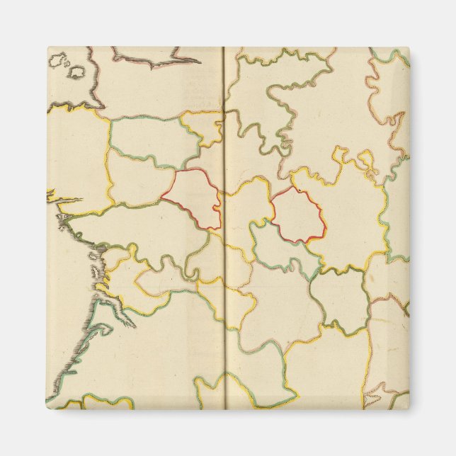 Provinser, Frankrike Outline Magnet (Framsidan)