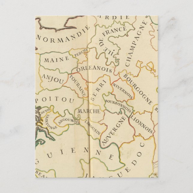 Provinser, Frankrike Vykort (Framsida)