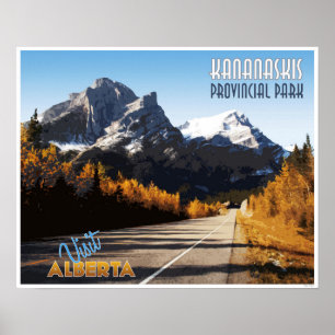Provinsiella Kananaskis parkerar vintage Poster