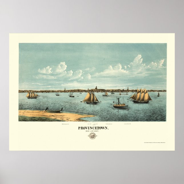Provinsstaden MORSA Panoramic Karta - 1877 Poster (Framsidan)