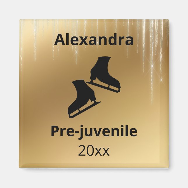 Provning av figur-beläggning år guld magnet (Framsidan)