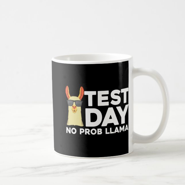 Provningsdag För manar Women Llama Teacher Testdag Kaffemugg (Höger)