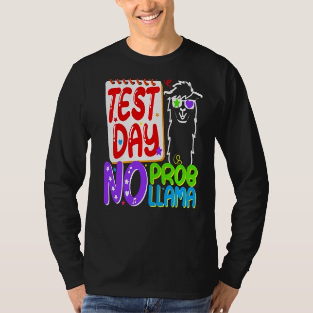 Provningsdag: ingen provdag för Llama-lärare T Shirt (Framsida)