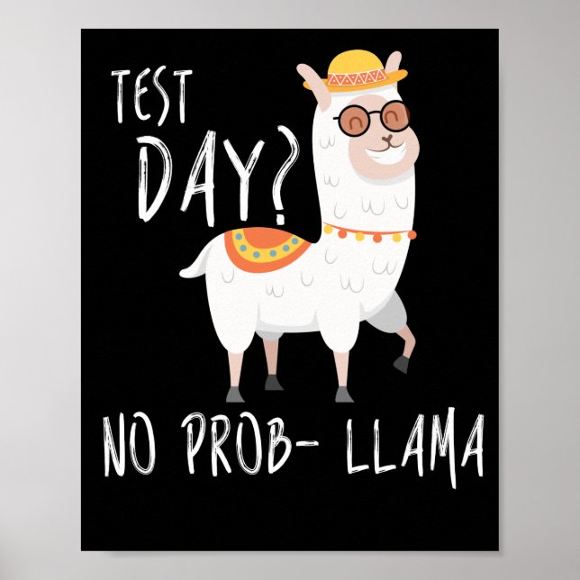Provningsdag: Prob Llama Llama Teacher Exam Poster (Framsidan)