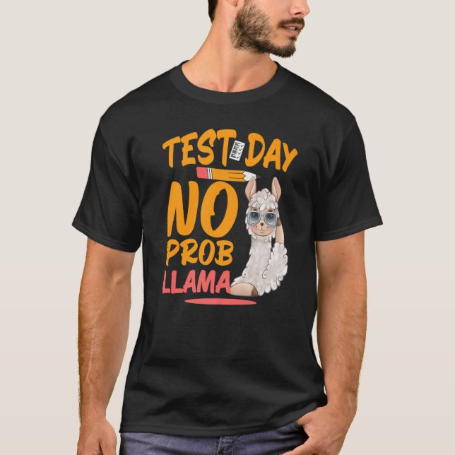 Provningsdag: Prob Llama Llama Teacher & Student T Shirt (Framsida)