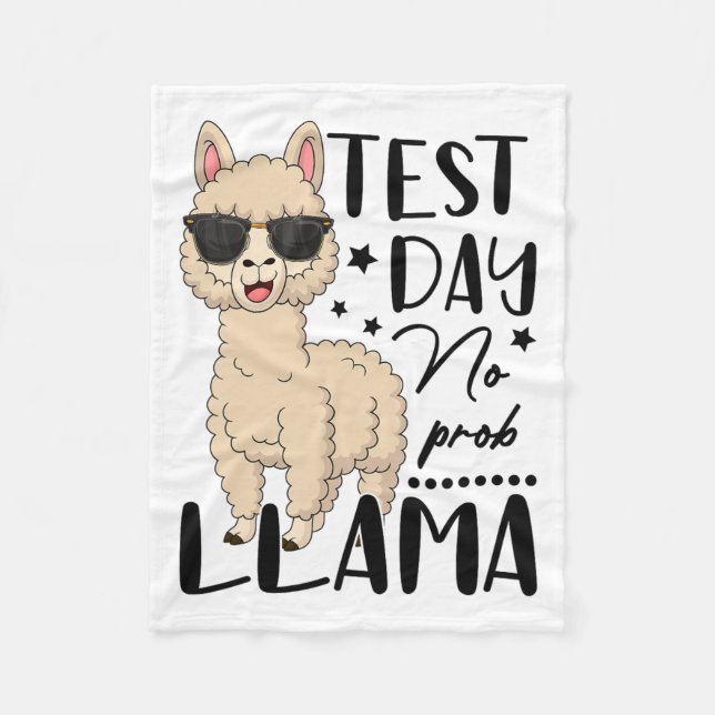 Provningsdag: Prob Llama Teacher Student Exam Test Fleecefilt (Framsidan)