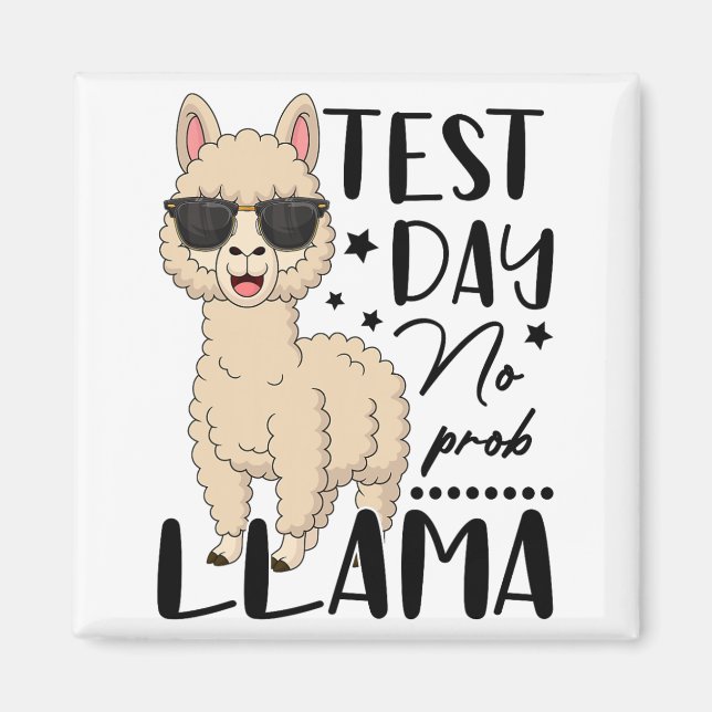 Provningsdag: Prob Llama Teacher Student Exam Test Magnet (Framsidan)
