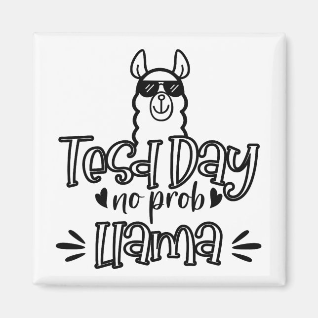 Provningsdag: Provningsdag 1 för Prob-llama Llama- Magnet (Framsidan)