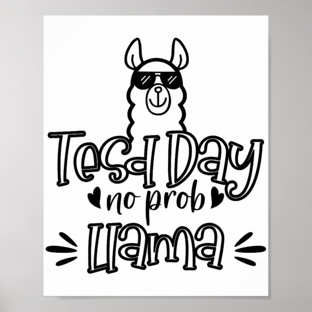 Provningsdag: Provningsdag 1 för Prob-llama Llama- Poster (Framsidan)