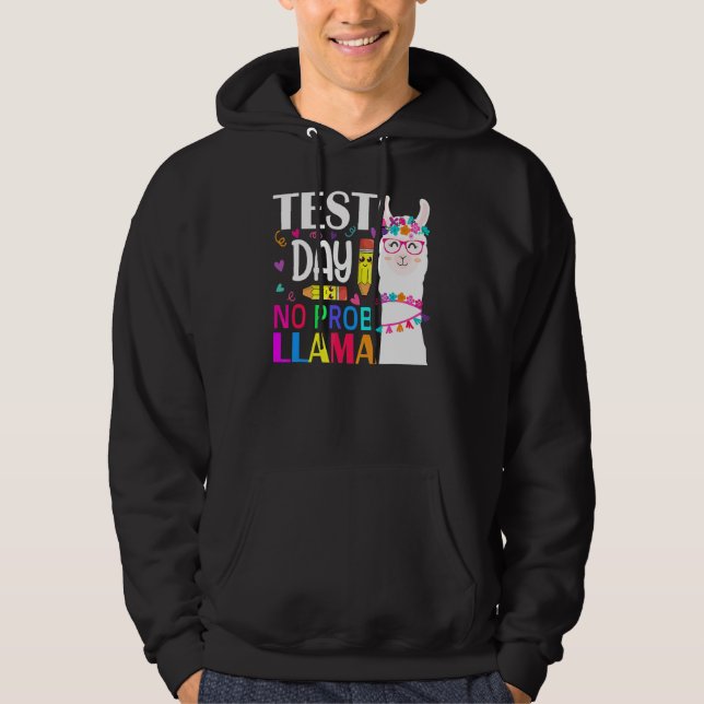 Provningsdag: Provningsdag 4 för Llama Llama-lärar Hoodie (Framsida)