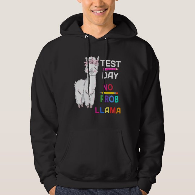Provningsdag: Provningsdag 9 för professor Llama L Hoodie (Framsida)