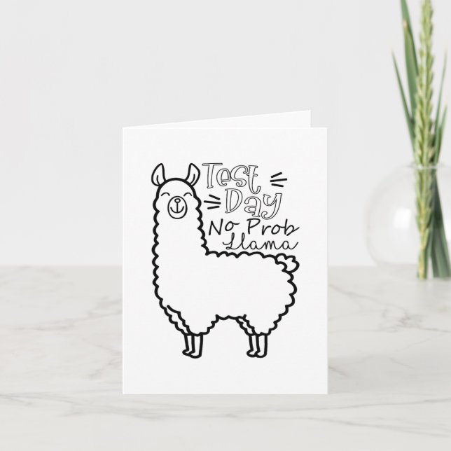 Provningsdag: Provningsdag för Llama-lärare Kort (Framsida)