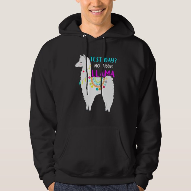 Provningsdag: Provningsdag för Llama-lärarexamen Hoodie (Framsida)