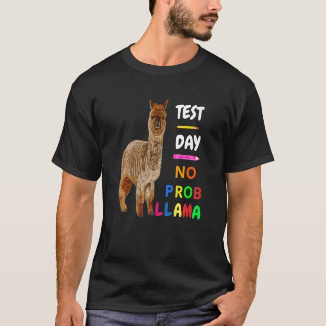Provningsdag: Provningsdag för Llama Llama-lärare T Shirt (Framsida)