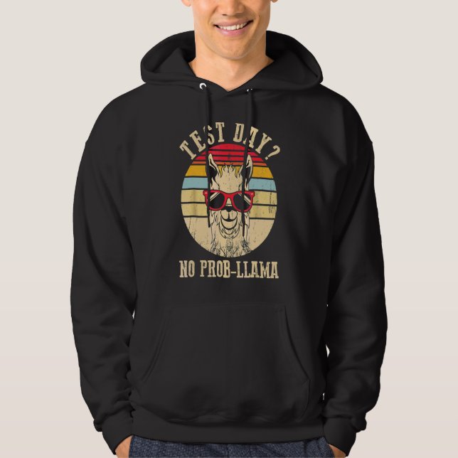 Provningsdag: Provningsdag för Llama Llama-lärarex Hoodie (Framsida)