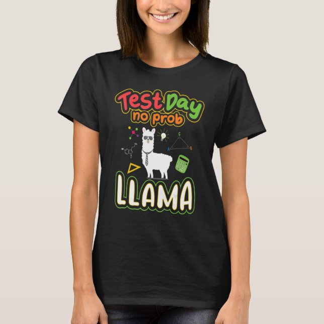 Provningsdag: Provningsdag för Llama Llama-lärarex T Shirt (Framsida)