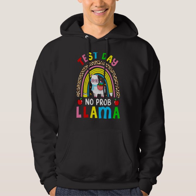 Provningsdag: Provningsdag för Llama Lycklig, sist Hoodie (Framsida)