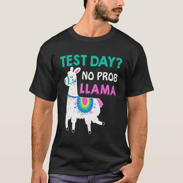 Provningsdag: Provningsdag för professor Llama Lla T Shirt (Framsida)