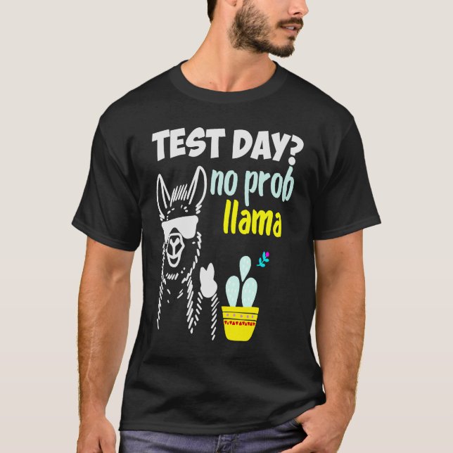Provningsdag: Provningsdag för professor Llama Lla T Shirt (Framsida)