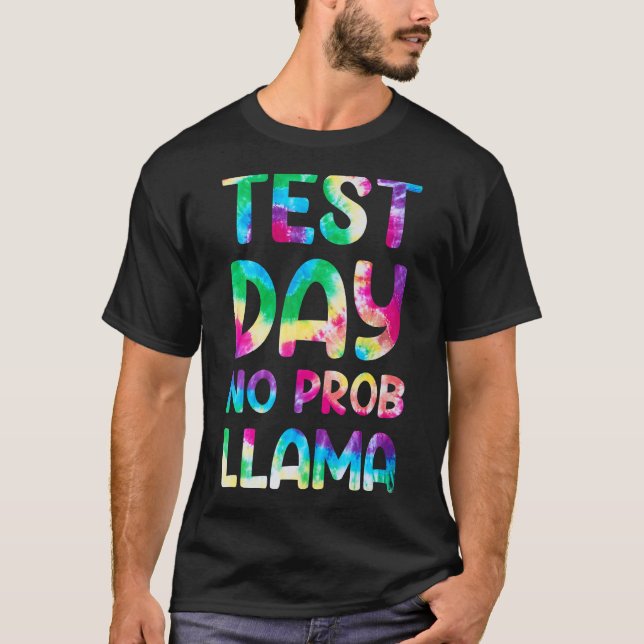 Provningsdag: Provningsdag för professor Llama Tye T Shirt (Framsida)
