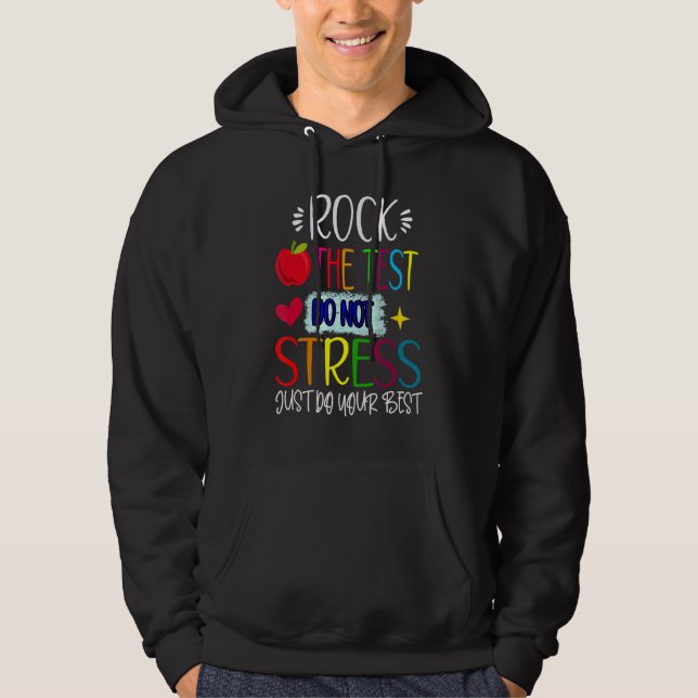 Provningsdag Sten provningsdagen för testlärare Hoodie (Framsida)