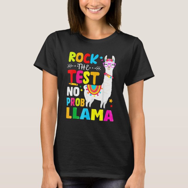 Provningsdag Sten testen utan Llama T Shirt (Framsida)