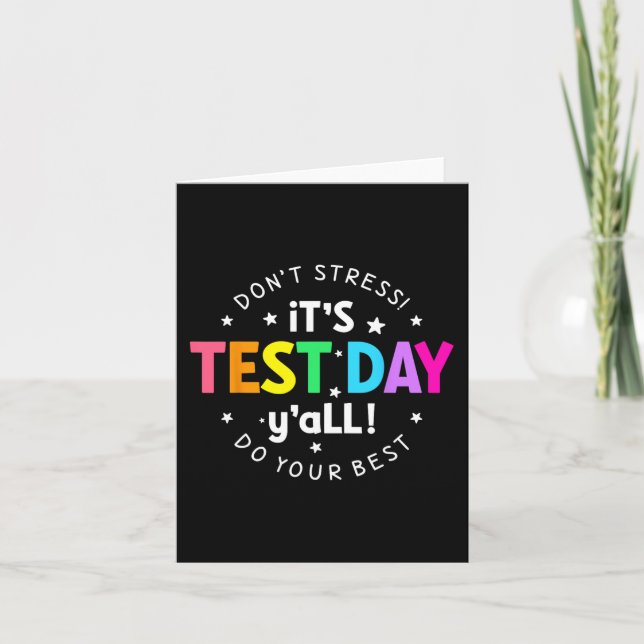 Provningsdag Yall Lundny testdag för Lärarstudier Kort (Framsida)