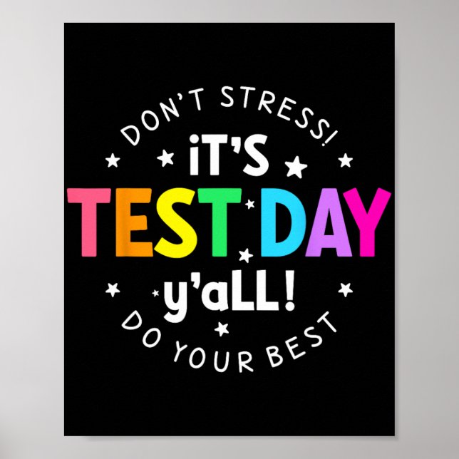 Provningsdag Yall Lundny testdag för Lärarstudier Poster (Framsidan)