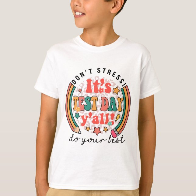 Provningsdag Yall Lundny testdag för Lärarstudier T Shirt (Framsida)