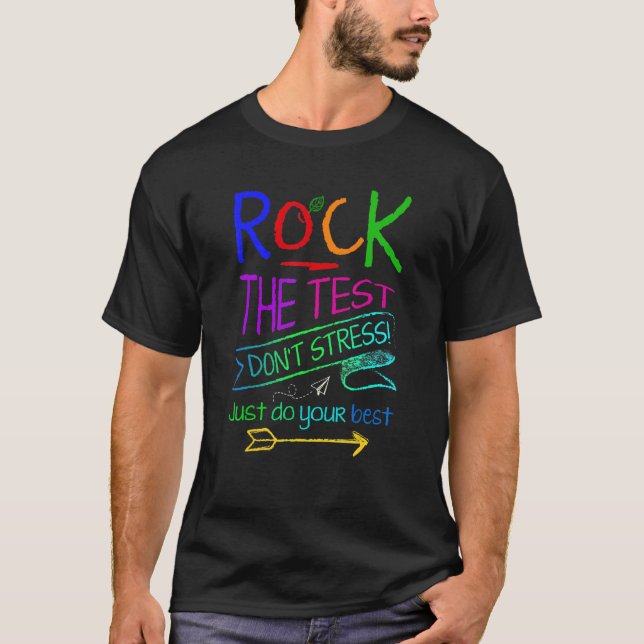Provningsdagen Sten i teststadiet för leopardlärar T Shirt (Framsida)