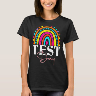 Provningsdagslärartesten för regnbåge, leopard Tea T Shirt