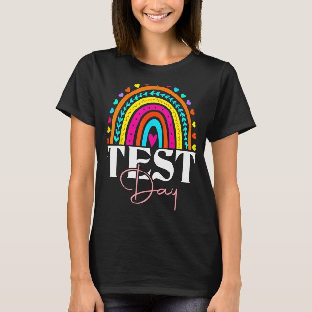 Provningsdagslärartesten för regnbåge, leopard Tea T Shirt (Framsida)