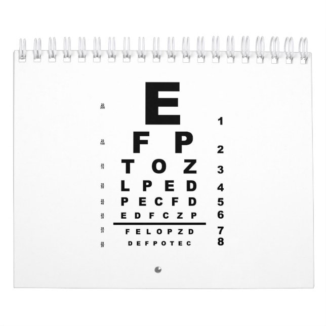 Provningsdiagram för öga kalender (Omslag)