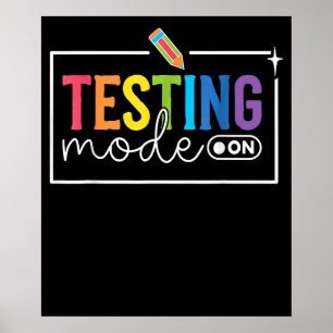 Provningsläge på testdag Motivational Teacher Poster
