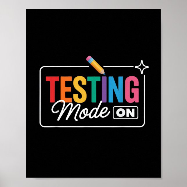 Provningsläge på testdag poster (Framsidan)