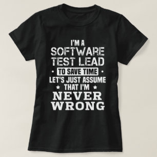 Provningslead för software t shirt