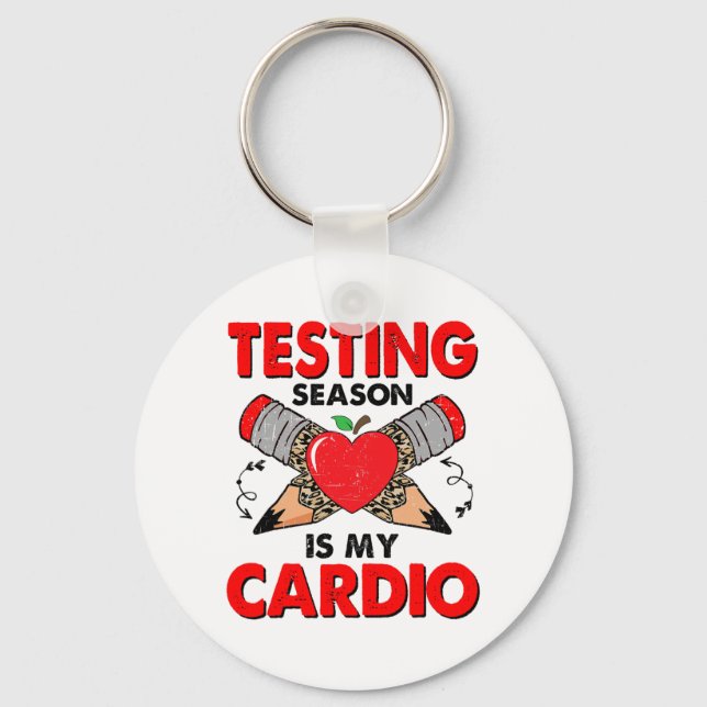 Provningssäsongen är min Cardio Funny testdag 202 Nyckelring (Framsida)