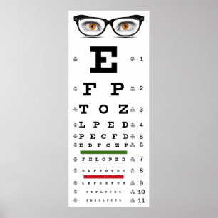 PROVNINGSTADGA FÖR OPTOMETRY VISION POSTER