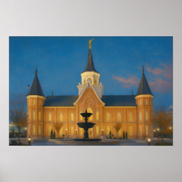 Provo City Center Temple-målning ™ LDS-konstaffisc Poster