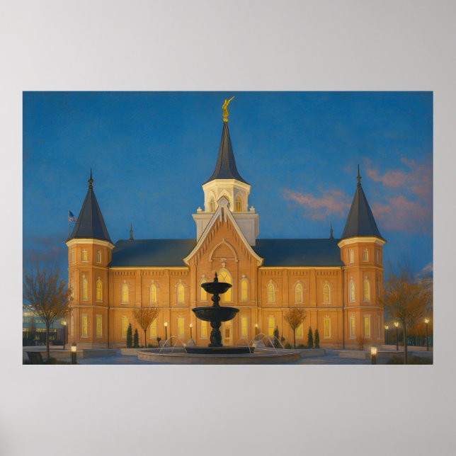 Provo City Center Temple Painting™ LDS Art Poster (Framsidan)