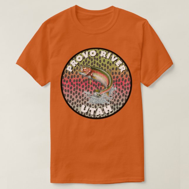 Provo River Flygfiske Utah T T Shirt (Design framsida)